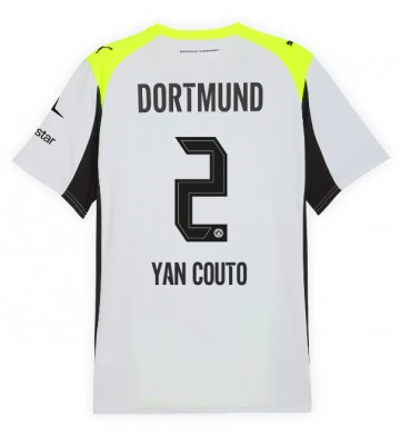 Lacne Muži Futbalové dres Borussia Dortmund Yan Couto #2 2025-26 Krátky Rukáv - Preč